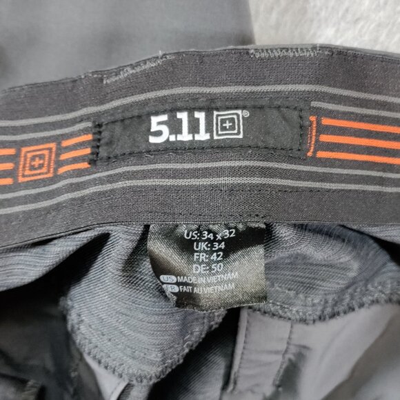 5.11 Tactical Pants Mens 34x32 Defender-Flex Flint Gray Stretch Work *FLAW - Picture 3 of 12